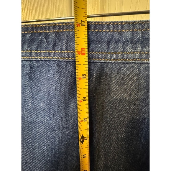 FRAME Denim Sailor Snap Mini Skirt Celestine‎ Blue Gold Button Size 34 NEW (D) - Picture 9 of 11